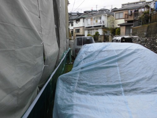 横浜市保土ヶ谷区：車の養生
