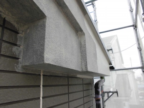 横浜市保土ヶ谷区：軒・破風中塗り