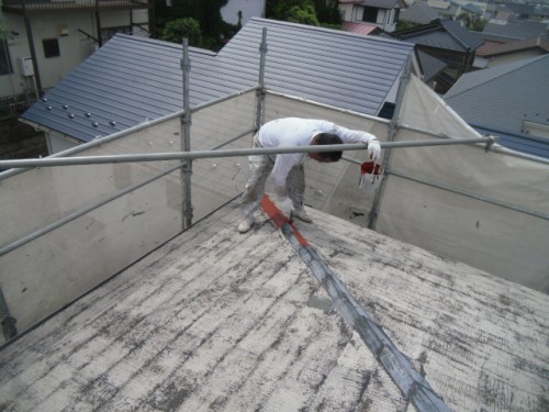 横浜市磯子区：屋根鉄部サビ止め塗布