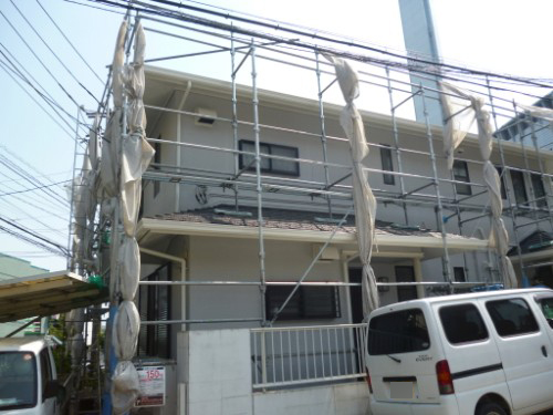 横浜市旭区：まとめたメッシュシート